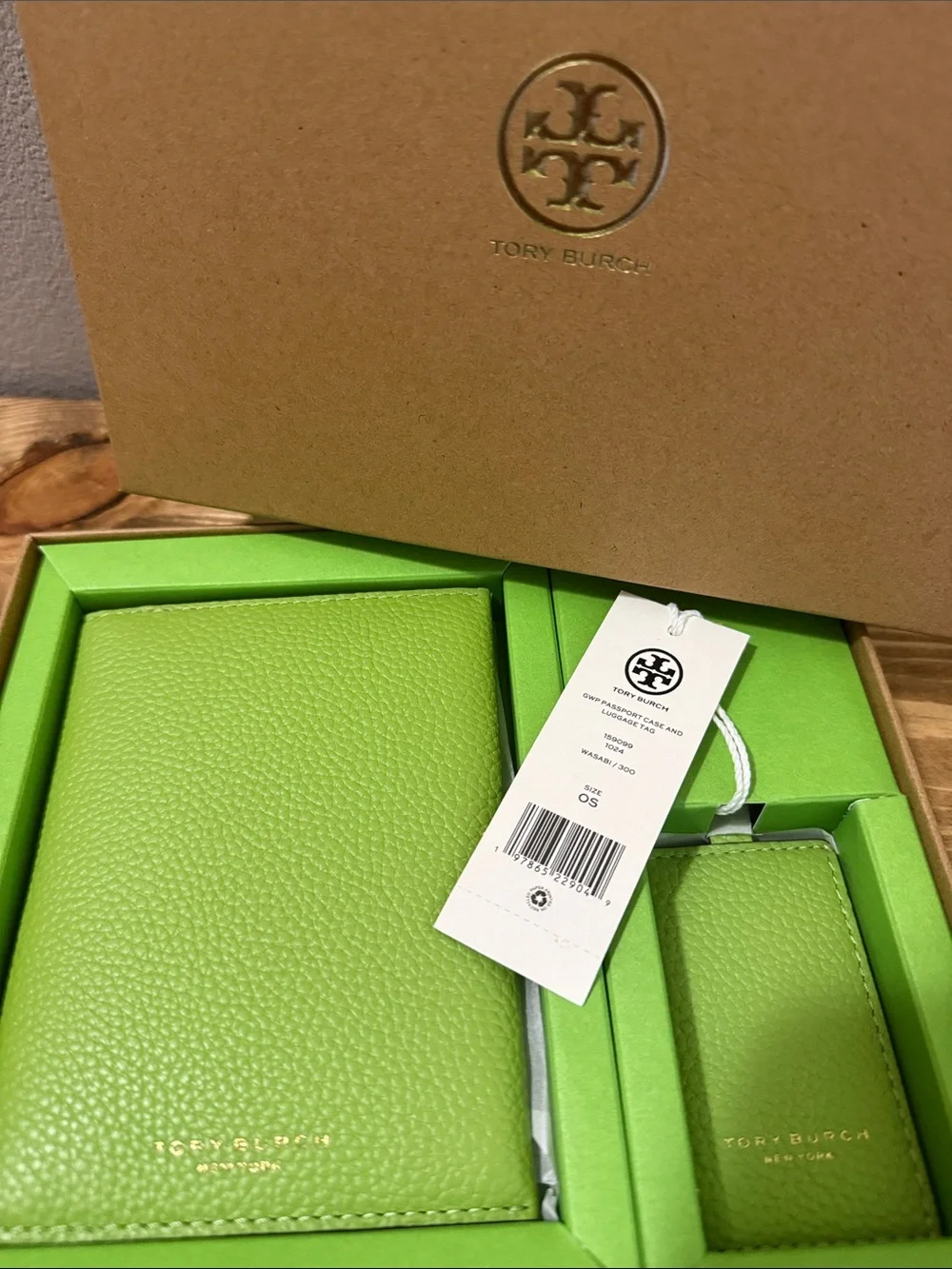 Tory Burch Pebbled Leather Passport Case & Luggage Set